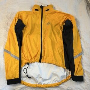 Showers Pass Women's Cycling Rain Jacket Size Large Yellow‎ Black Reflective